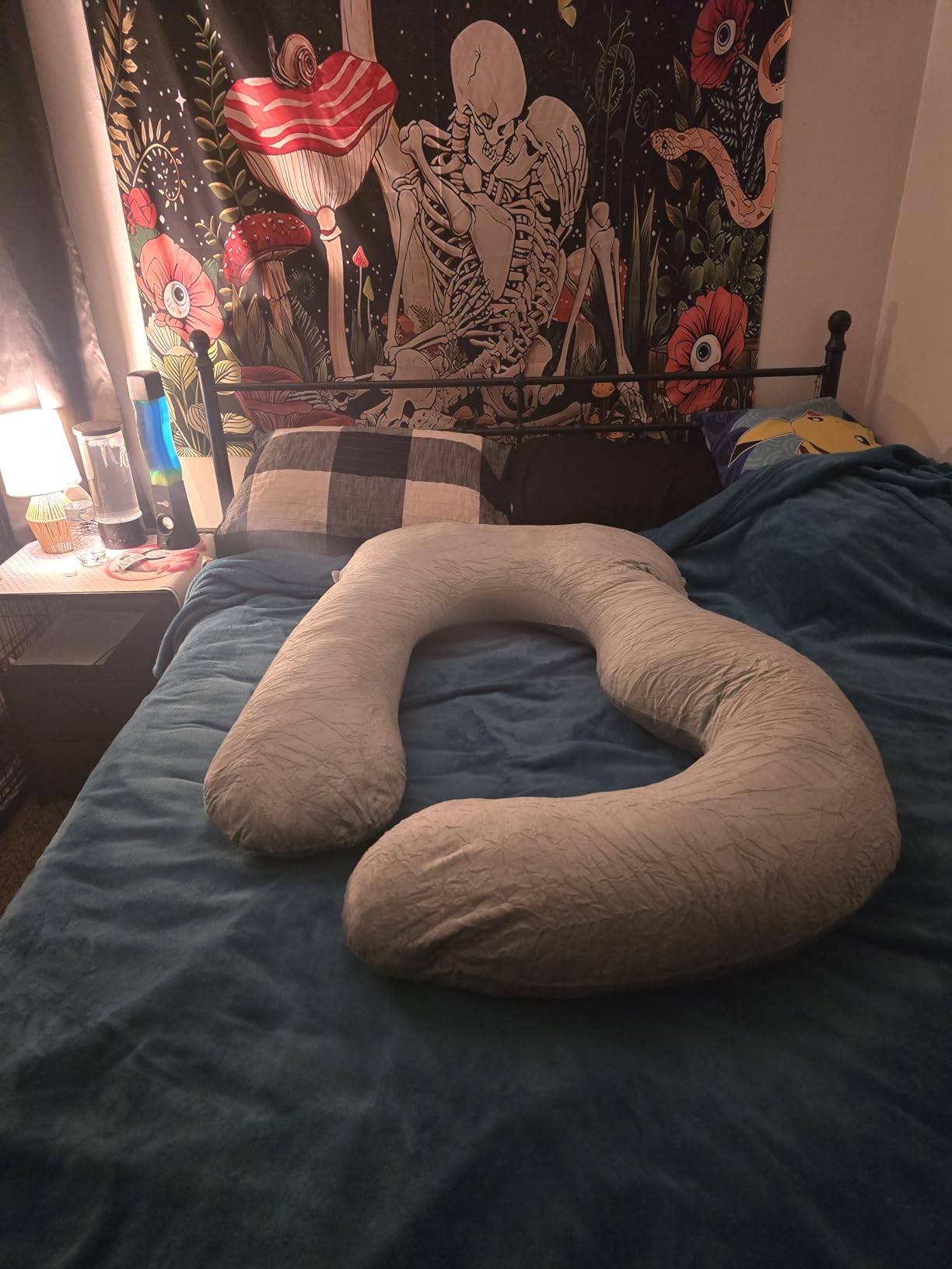 Cute Castle Pregnancy Pillows, Soft U-Shape Maternity Pillow with Removable Cover - Full Body Pillows for Adults Sleeping - Pregnancy Must Haves - Jumbo 57 Inch - Turquoise customer photo 2