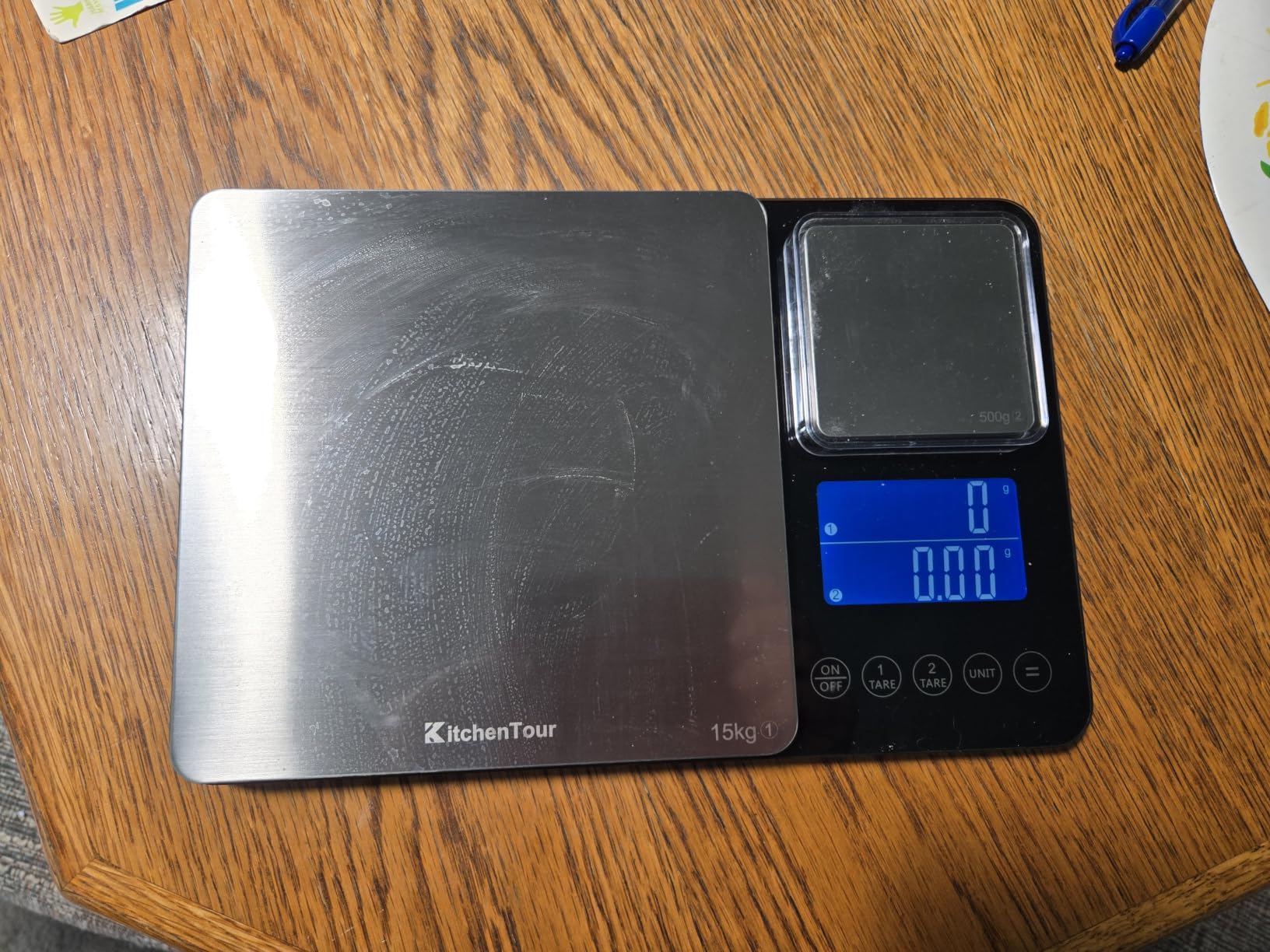 KitchenTour Dual Platform Digital Kitchen Food Scale, 0.001oz/33lb | Tare Function, 7 Units, Weight Summation, LCD Display, for Home Cooking Baking Meal Prep Sourdough Bread, Stainless Steel customer photo 1