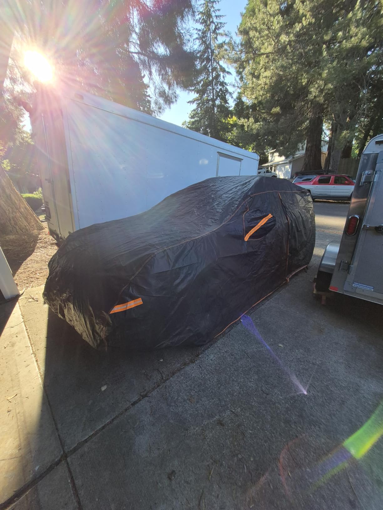 SUV Car Cover Waterproof All Weather Outdoor Protection Size S4 | Fits SUV Models 191-201'', Sun Rain Snow UV Proof, Cotton Liner, Door Zipper customer photo 2