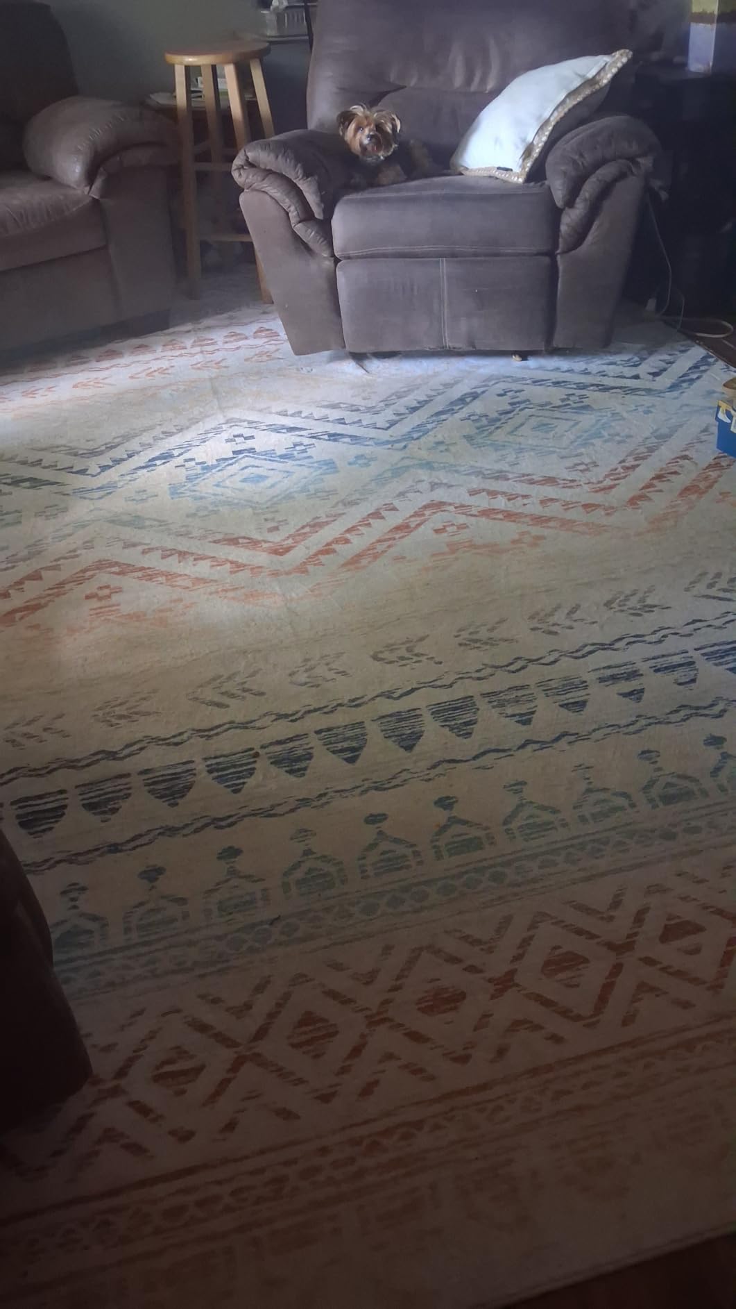 Miukiki 8x10 Area Rug for Living Room Moroccan Washable Rugs Non Slip Indoor Floor Carpet Foldable Large Soft Area Rug for Dining Room Bedroom with Low Pile(Grey,8'x10') customer photo 2