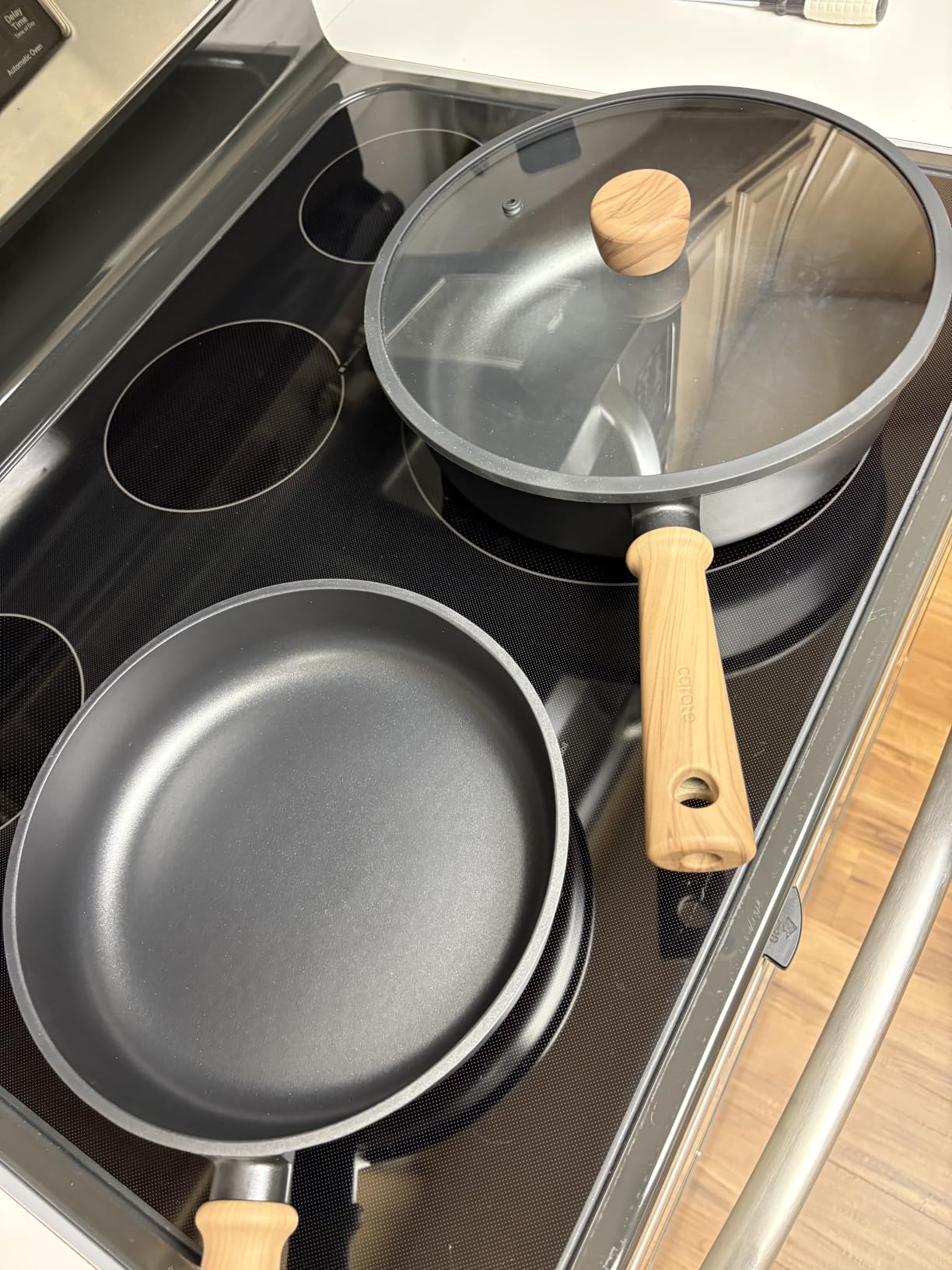 CAROTE 16pcs Pots and Pans Set, Nonstick Cookware Sets | Titanium Reinforced Coating, Scratch-Resistant, Easy to Clean, Even Heating, Induction Compatible, with Frying Pans Set customer photo 1