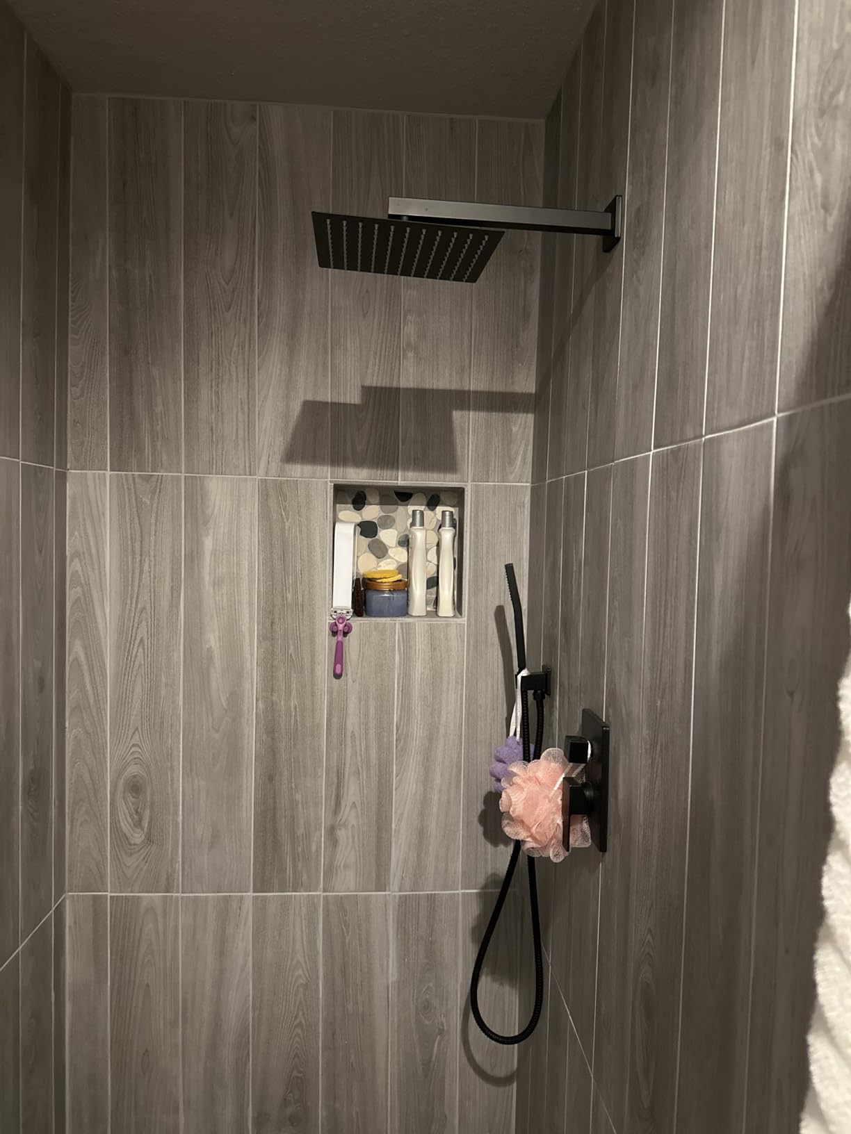 Aolemi Shower Faucet Set with Handheld Matte Black 8 Inch Head | Pressure Balance Shower Valve and Trim Kit,SUS304 Rain Head and Handle System,All Metal,Wall Mount,Bathroom,Handheld Spray customer photo 1
