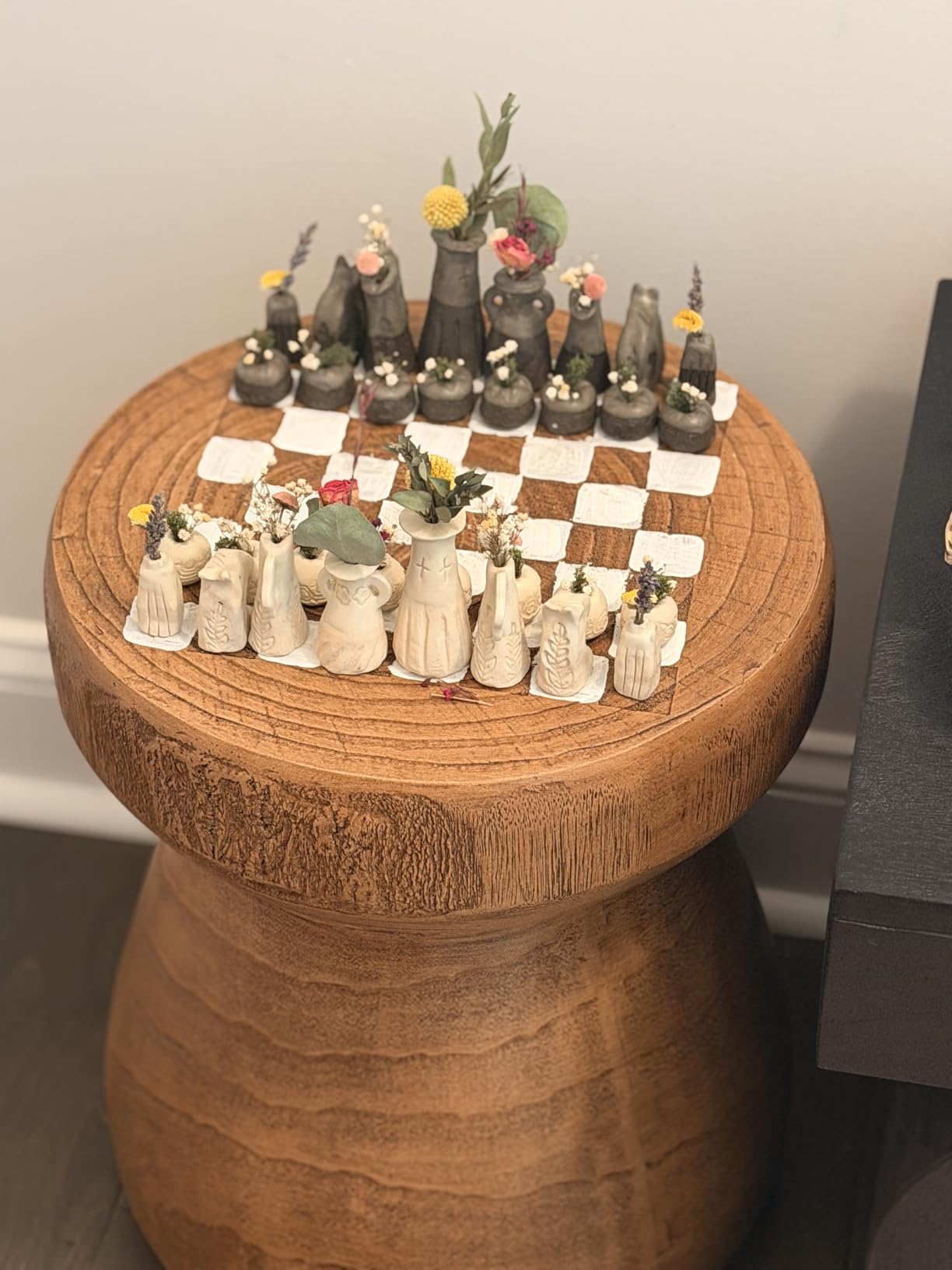 COSIEST Outdoor Side Table w Chessboard, 14