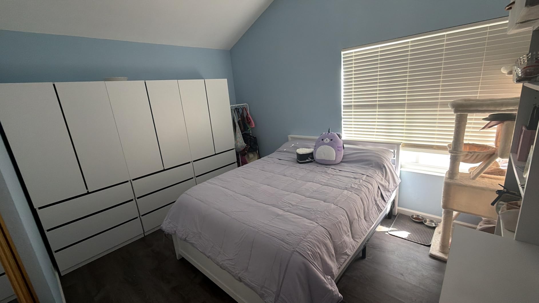 Bedroom Armoire Wardrobe Closet with 9 Drawers: White Wardrobe Closet with 6 Doors, Modern Cabinet for Clothes with Shelves, Wooden Armoire for Hanging Clothes (Modern, 3) customer photo 1