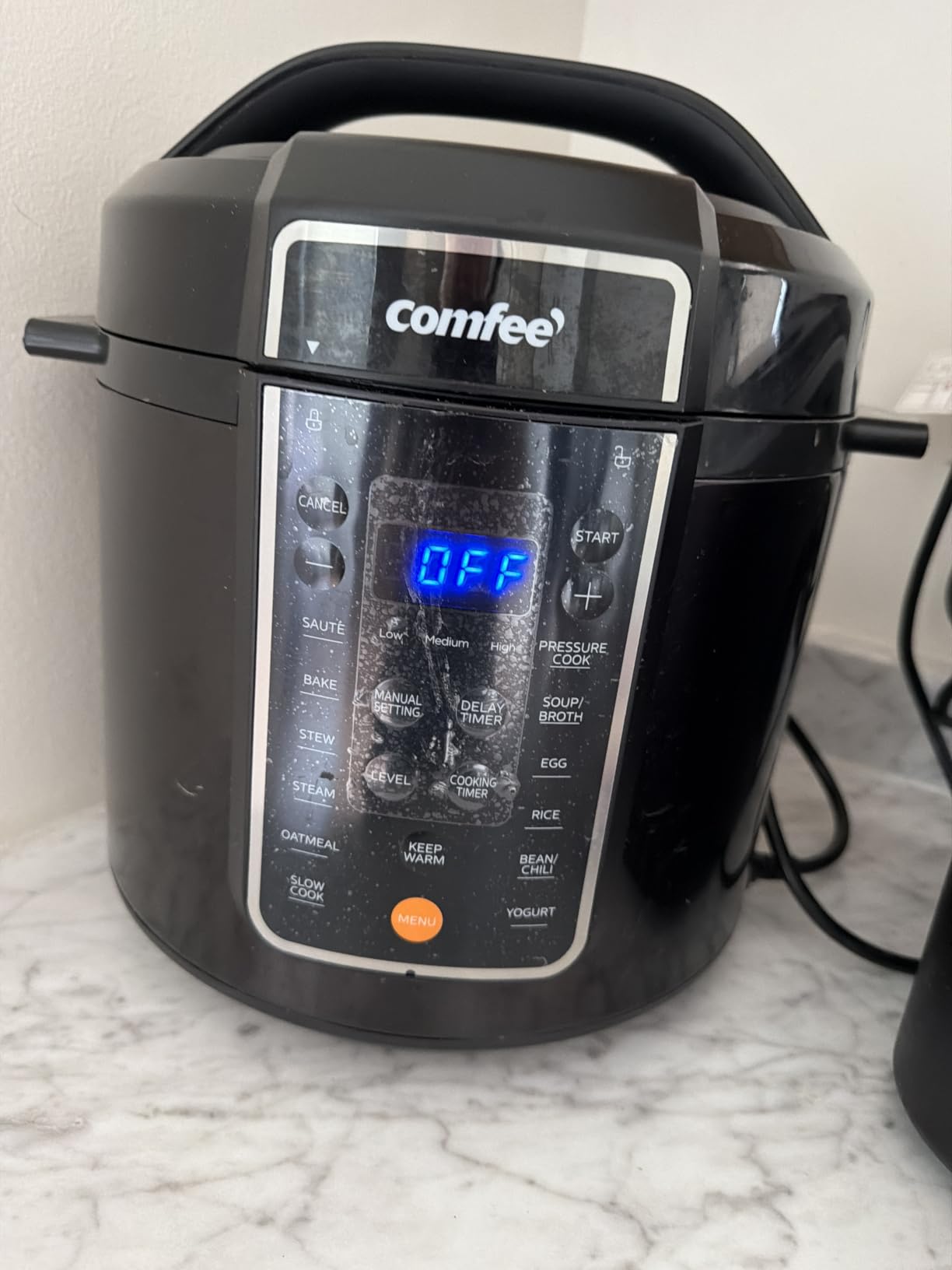 COMFEE' 12-in-1 Electric Pressure Cooker, Instant Multi, Non-Stick Pot, Yogurt Maker, Rice Cooker, Slow, Sauté Steamer, Pressure Cooker 6 Quart Black customer photo 1