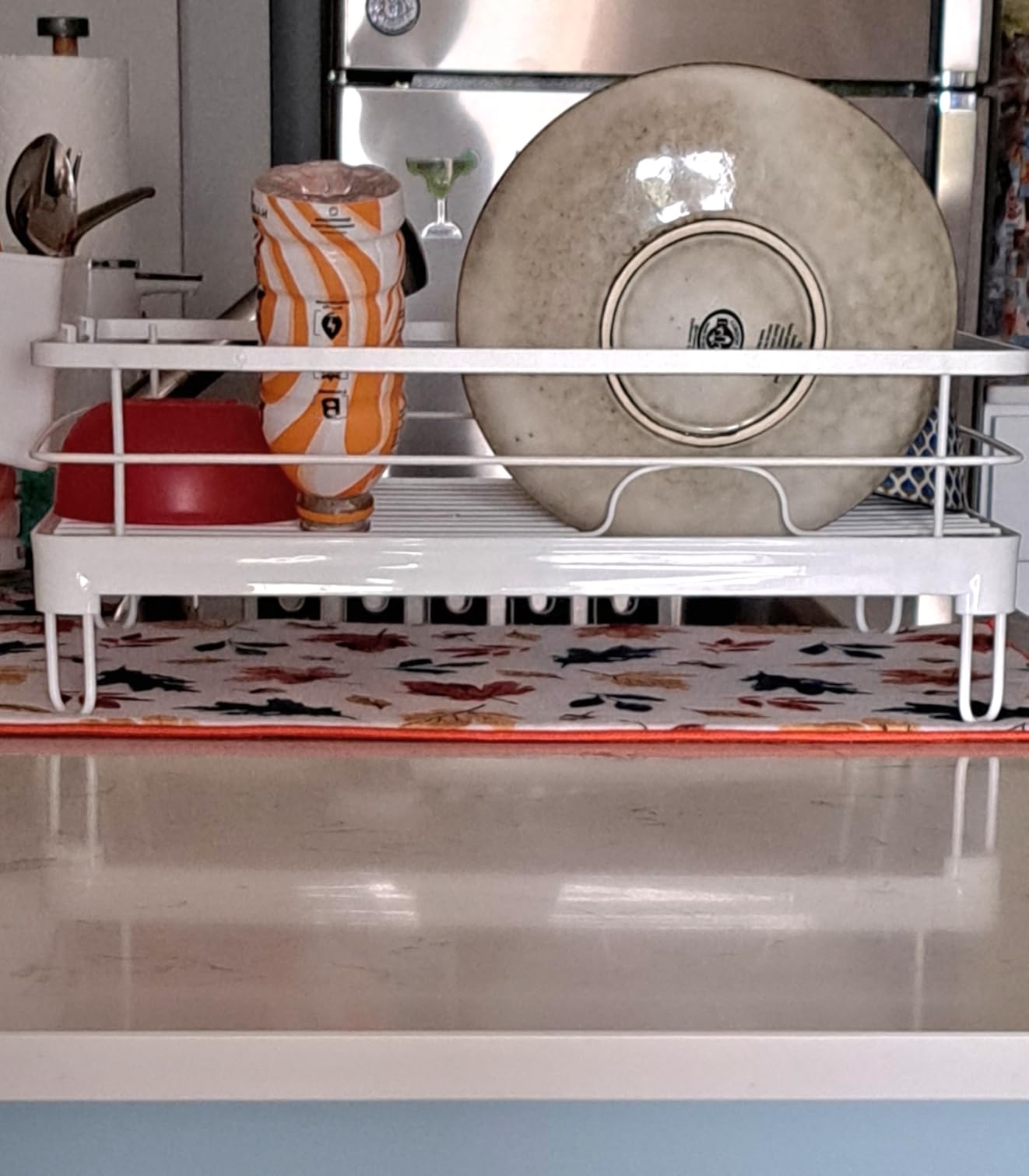 Kitsure Dish Drying Rack for Kitchen Counter, 12''W x 15.5''L, Silver | Stainless Steel Sink Organization, Cutlery Holder, Home and Appartment Decor customer photo 2