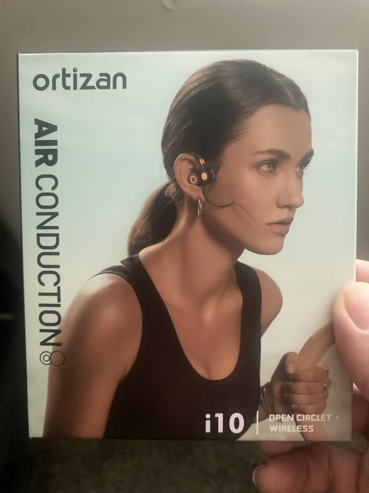 Ortizan Open Ear Headphones, Bluetooth 5.3 Wireless Air Conduction Headphones Sport Earbuds, Premium Sound, IPX6 Waterproof, Clear Call, 19g Lightweight Earphones for Running Cycling Workouts (Black) customer photo 2
