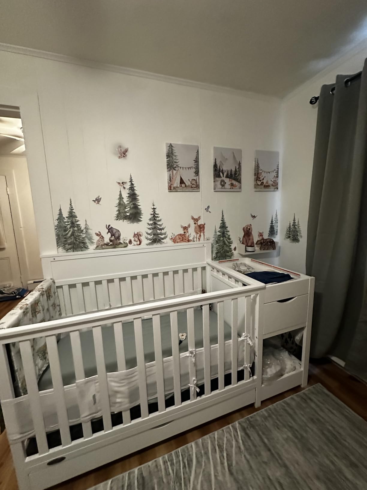 Graco Shiloh 5-in-1 Convertible Crib & Changer with Drawer - GREENGUARD Gold Certified Baby Crib Crafted from Wood, Converts to Toddler Bed, Daybed, and Full-Size Bed (Driftwood) customer photo 2