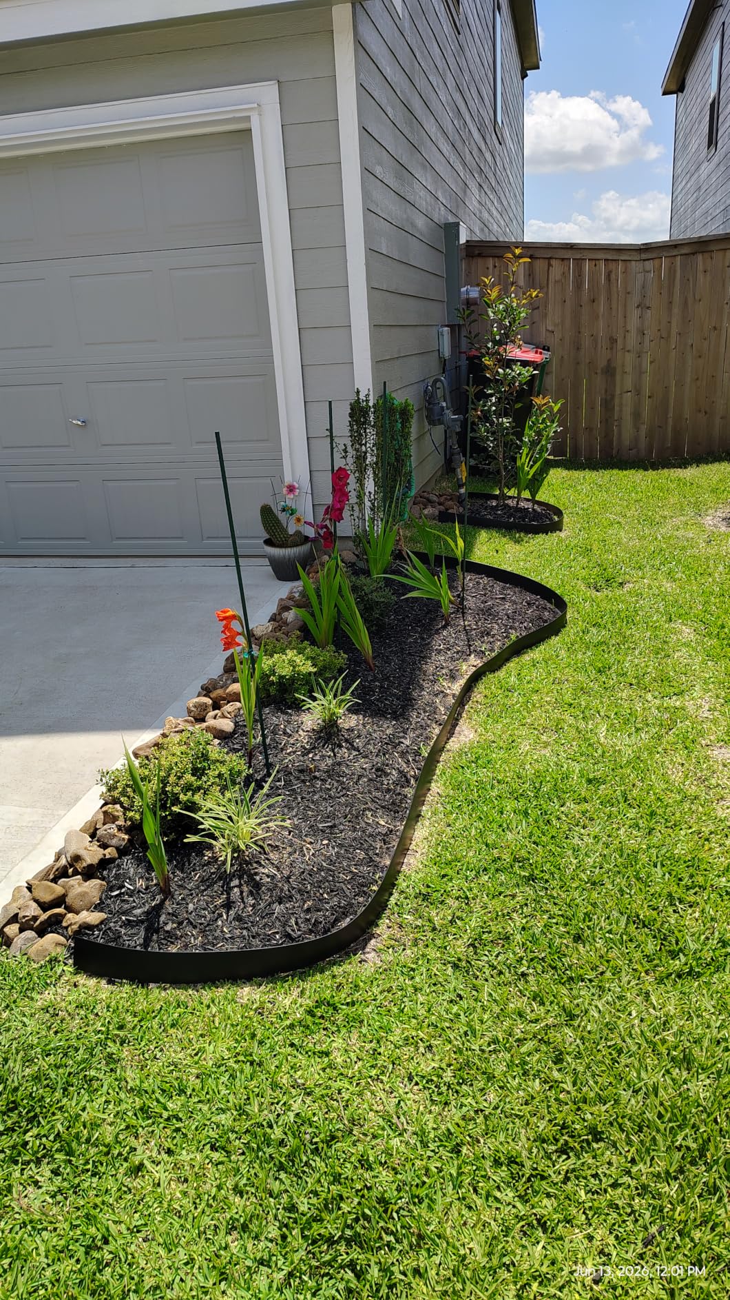 Gardzen Landscape Edging Kit | 40-Foot Long, 3-Inch Tall, No Dig Garden Edging Border for Flower Beds, Tree Rings, Pathways, Includes 40 Spikes customer photo 2