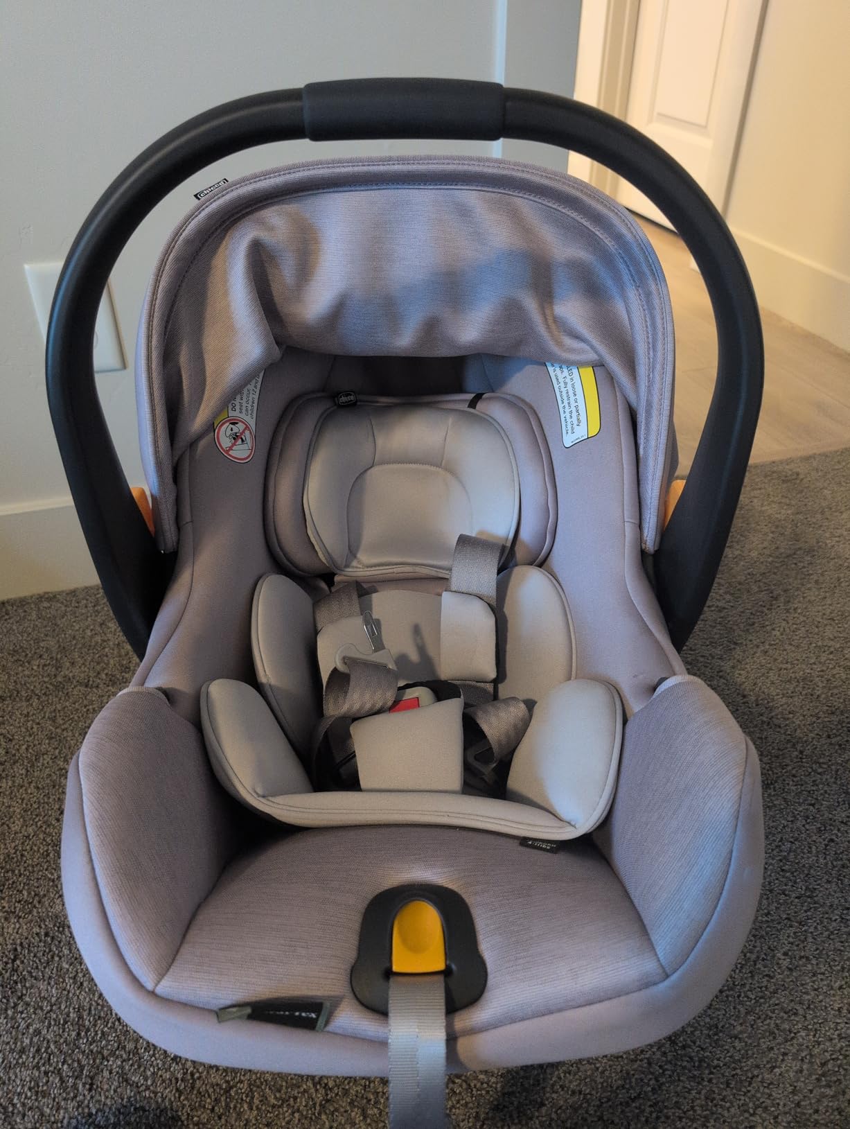 Chicco KeyFit Max ClearTex Infant Car Seat and Base, Rear-Facing, 4-30 lbs, Lupine/Purple, flame retardant-free ClearTex, GREENGUARD Gold, stroller-compatible infant car seat customer photo 2
