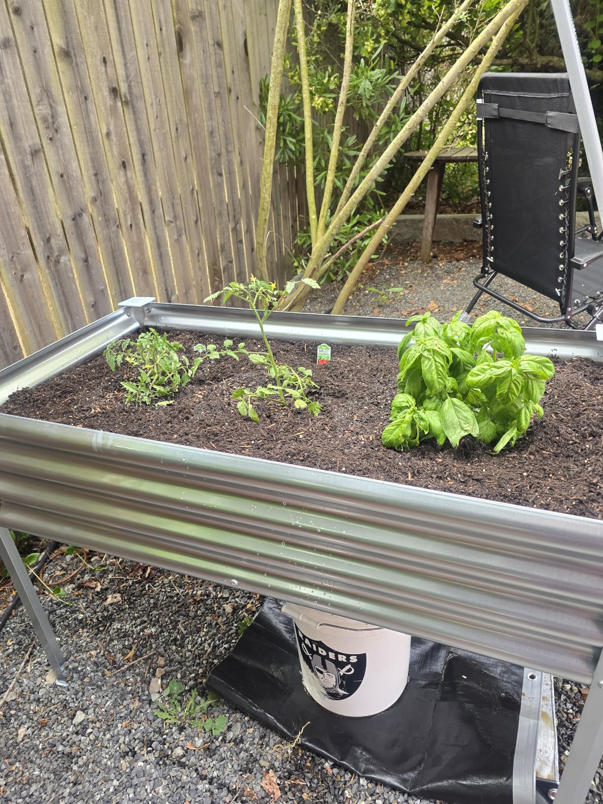 Land Guard 2 Pack Galvanized Raised Garden Bed with Legs, 48×24×32in Large Metal Elevated Raised Planter Box with Drainage Holes for Backyard, Patio, Balcony, 700lb Capacity customer photo 2