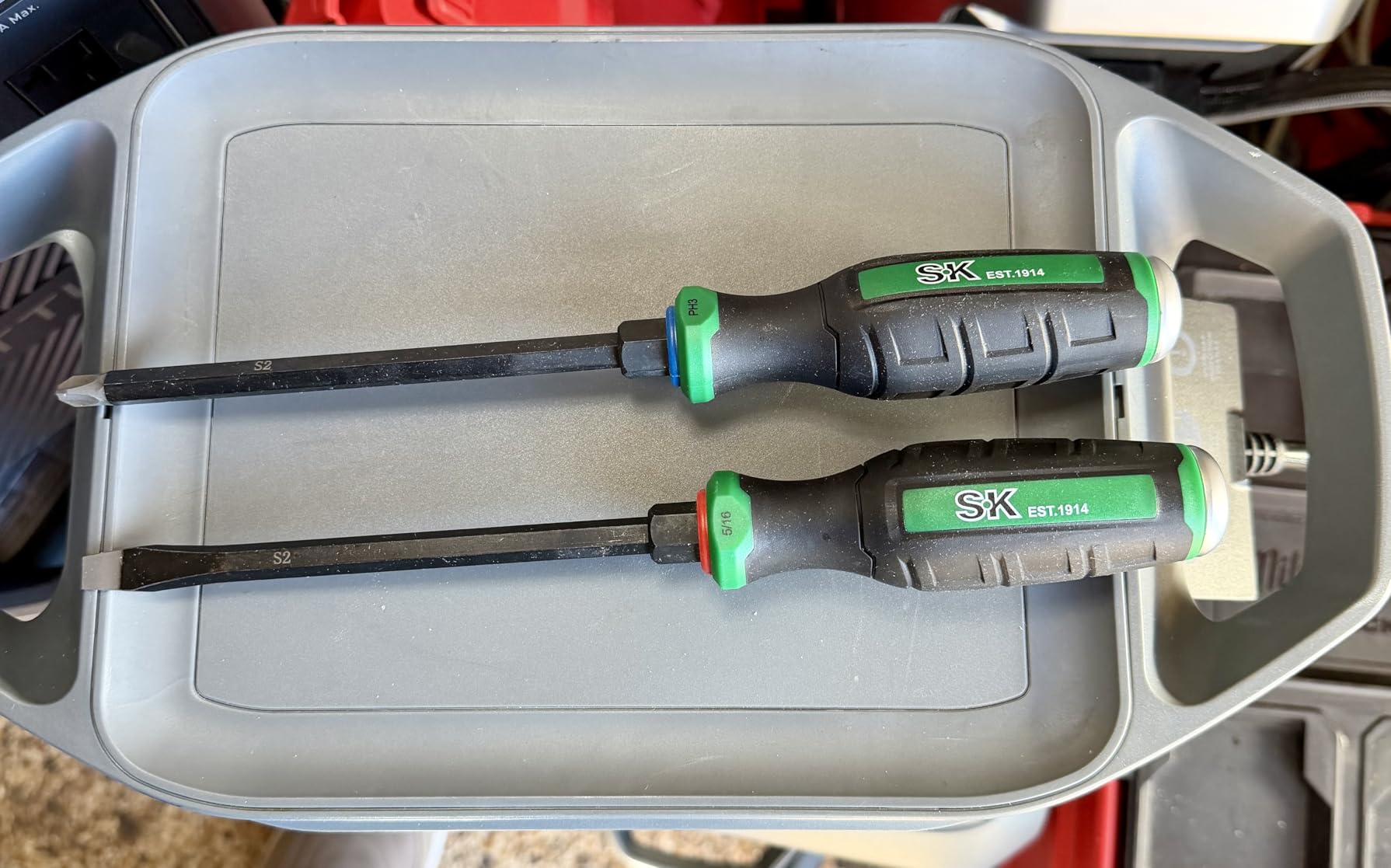 SK 8-Piece Screwdriver Set Heavy Duty, Demolition Screwdriver, S2 Steel | Magnetic Slotted/Phillips Tips, Strike-cap Design customer photo 2