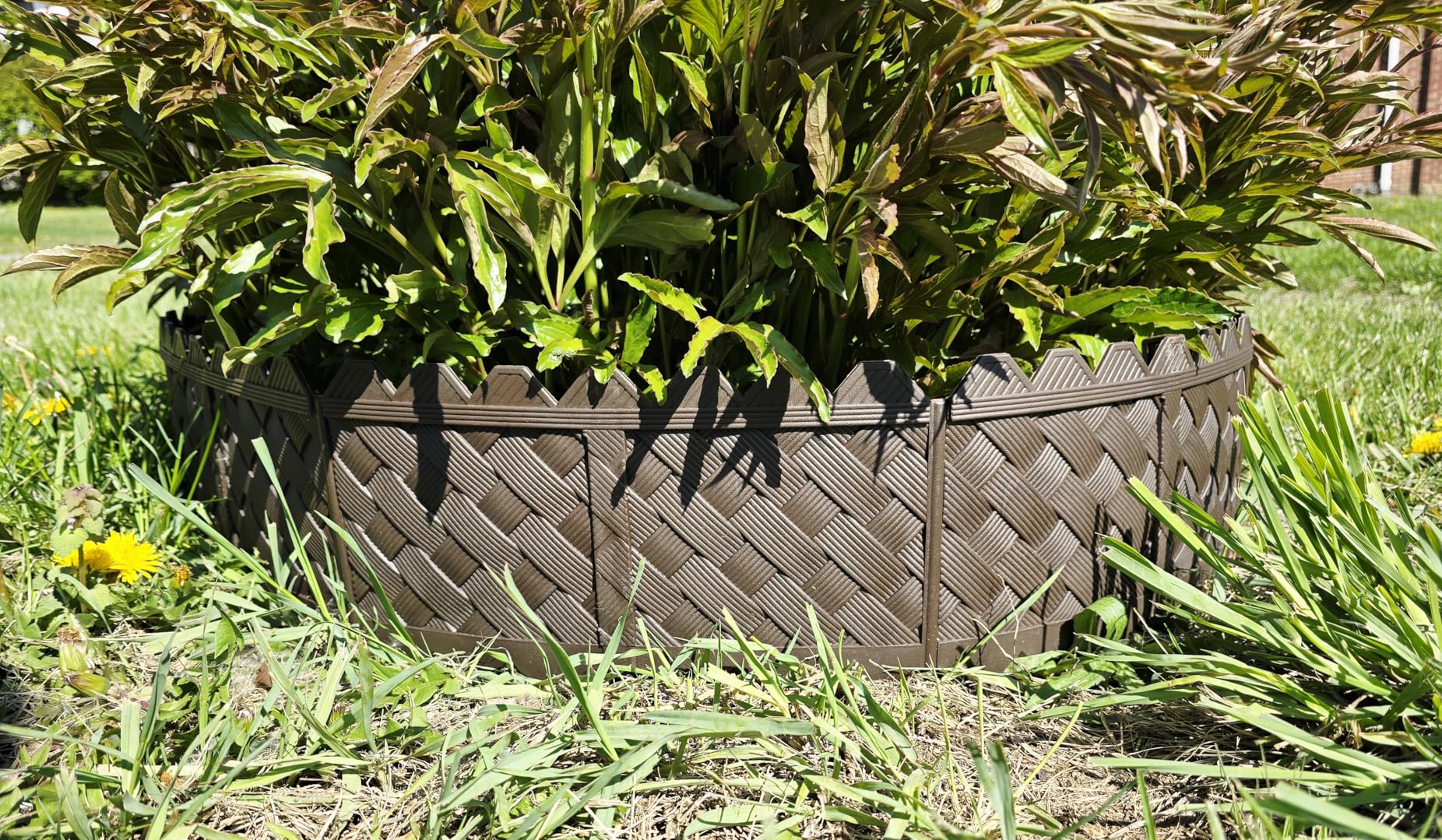 30 Pack (30FT) Weaving Flower Bed Garden Edging Borders, Landscaping Edging | No Dig Border Edgings with 8.5
