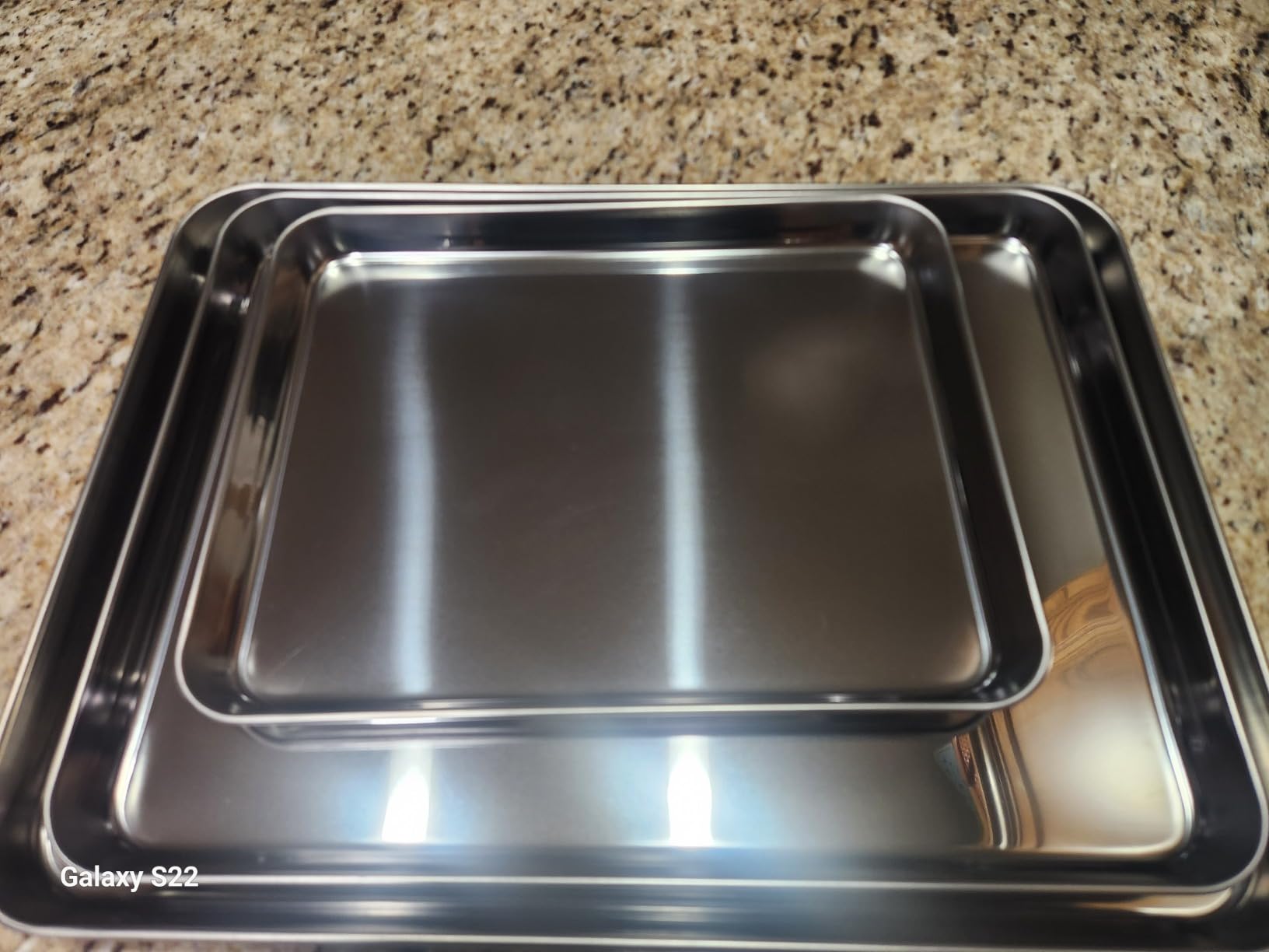 Baking Sheet Set of 2, Commercial Grade Stainless Steel Cookie Sheets for Baking, 18 x 13 Inch Thicker Large Baking Pans Oven Tray, Warp Resistant Nonstick Half Sheet Pan, Nontoxic & Heavy Duty customer photo 2