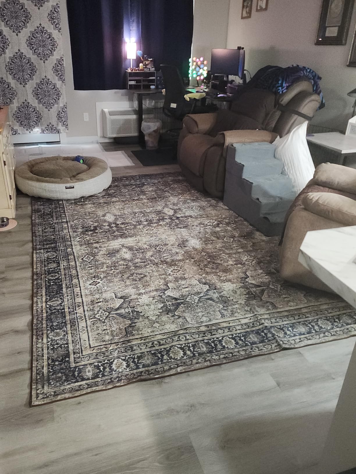 8x10 Area Rugs for Living Room Green Washable Non-Slip Large Carpet - Soft Boho Area Rug for Bedroom Dining Room Home Office Indoor Nursery, Stain Resistant, Low Pile, Vintage Distressed Rug customer photo 2