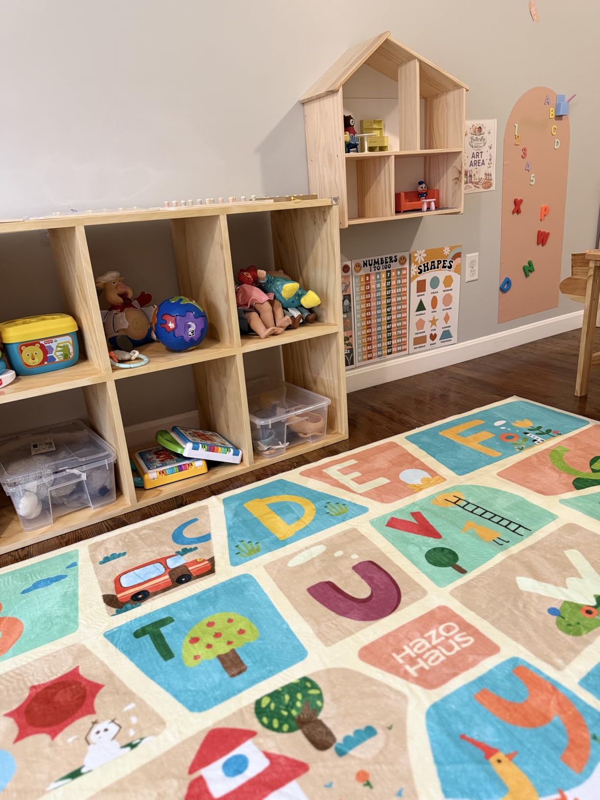 5x7 ABC Alphabet Rug for Preschool Kids - Educational Learning Rug for Toddlers, Washable Classroom or Playroom Carpet, Soft & Safe Floor Decor with Fun Letters customer photo 1