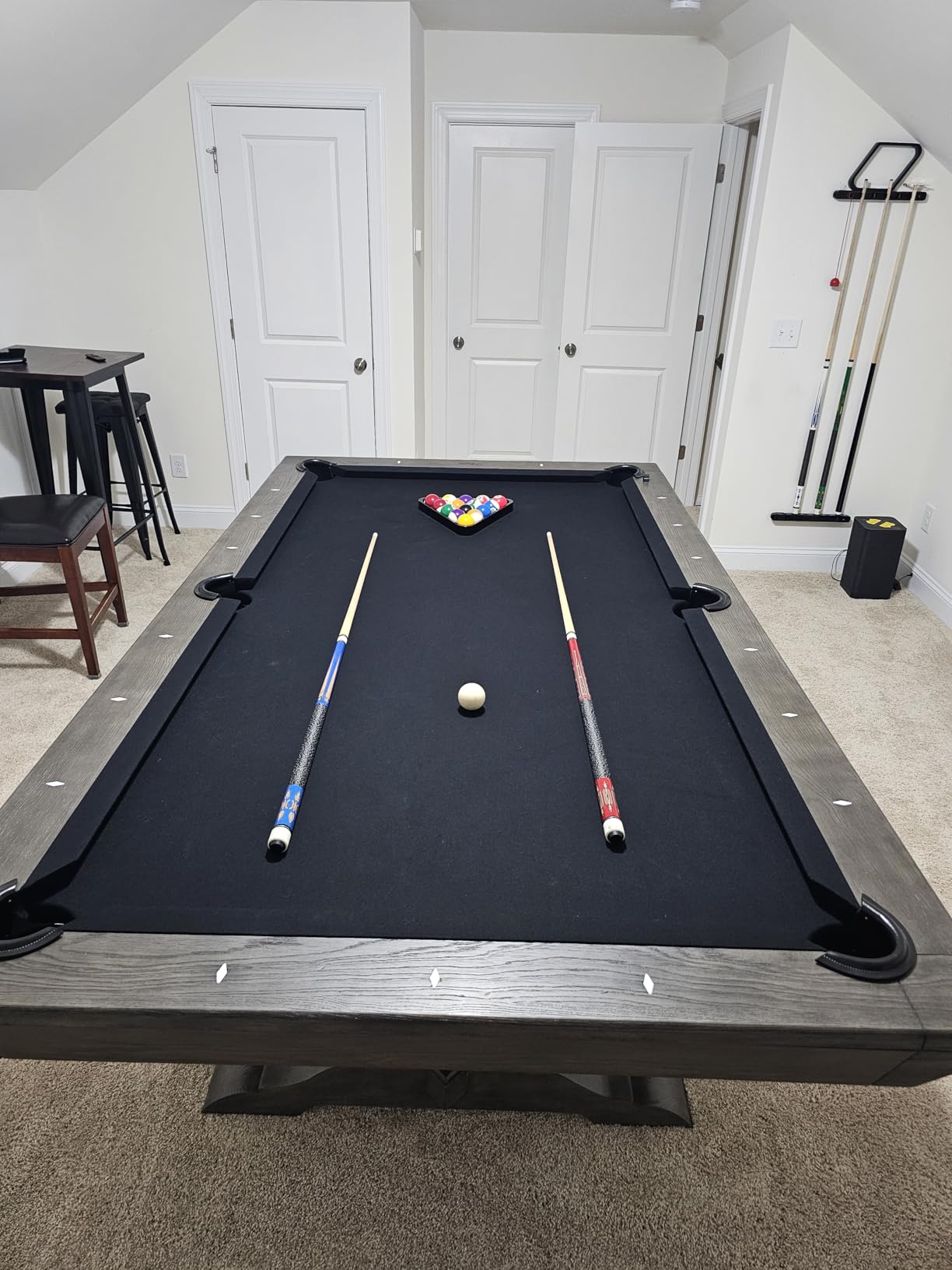 Nixon Billiards - Birdy Slate Billiard Pool Table - Grayson Grey - 7ft and 8ft - Whiteglove customer photo 2