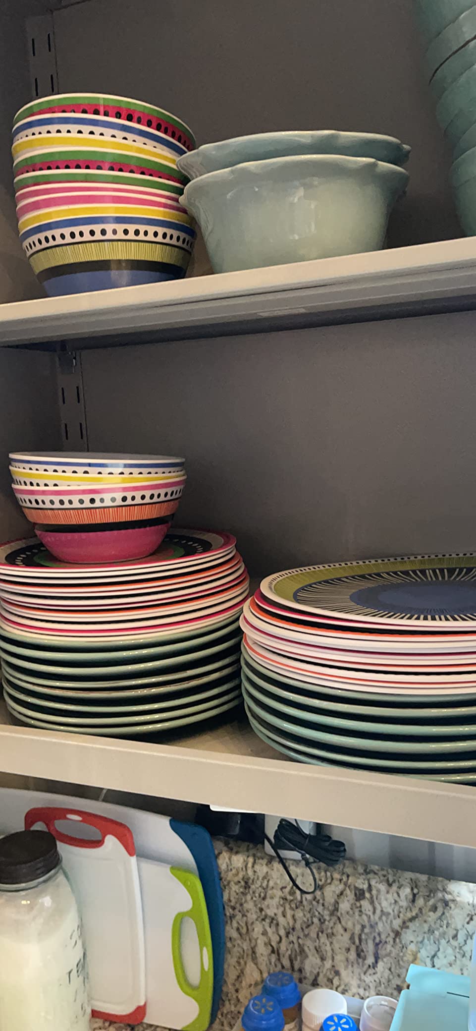 Gibson Home Candy Skies 12 Piece Unbreakable Wheat Straw Melamine Plates and Bowls Dinnerware Set customer photo 2