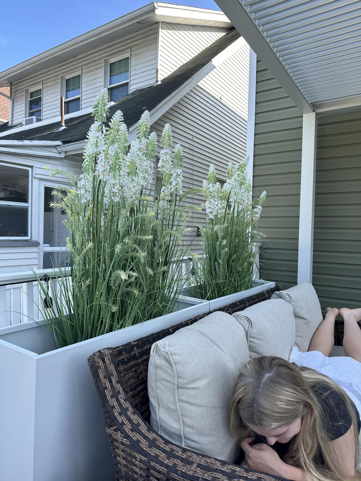 Tall Metal Planter for Outdoor Plants, 38