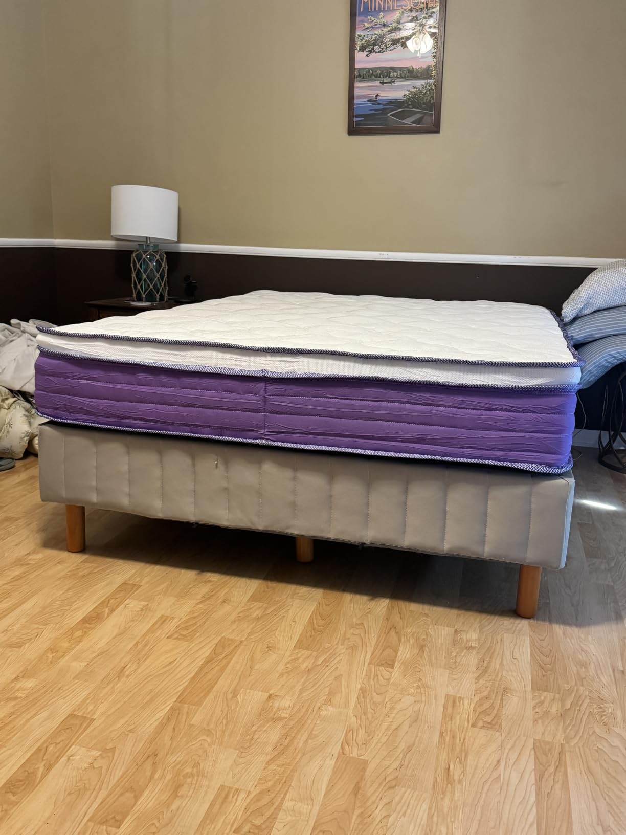 Queen Mattress,12 Inch Queen Size Mattress in a Box,Hybrid Memory Foam with Pocket Springs for Motion Isolation,Medium Firm & Pressure Relief and Cool Sleep,CertiPUR-US Certified,No Fiberglass customer photo 2
