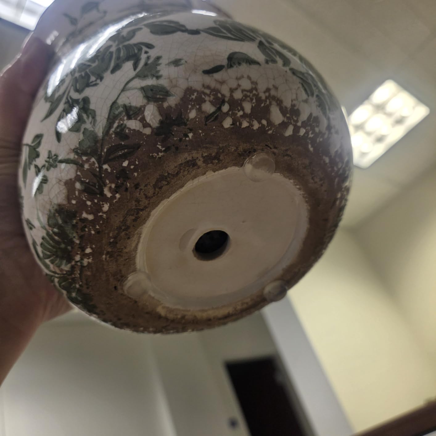 Ceramic-Planters-for-Indoor-Plants with Saucer, 6 inch Vintage Ice Crack Glaze Plant Pots with Drainage Holes, Decorative Flower Pots for Outdoor Garden Home Decor, Tuscan Pot for Plant customer photo 2