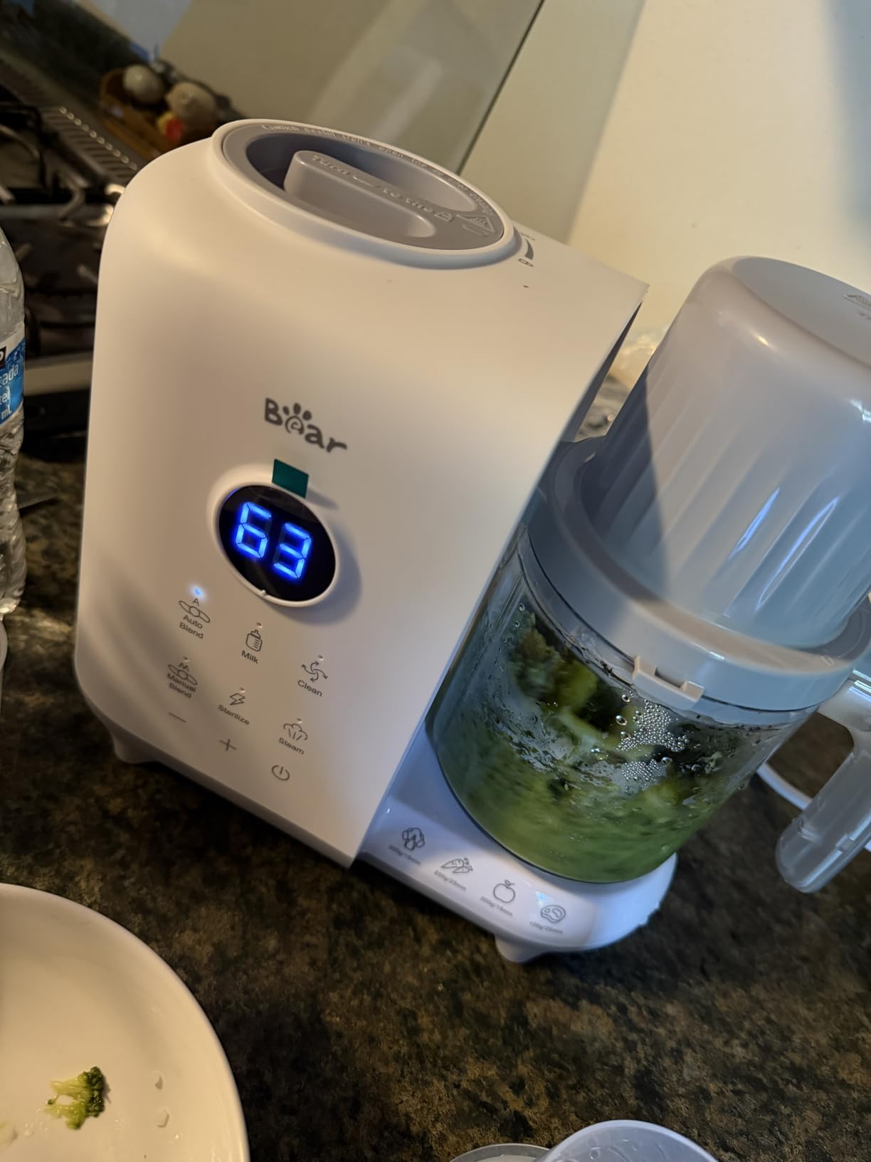 Bear Baby Food Maker Steamer & Blender with Dual-Layer Steam Baskets, 18.5oz | OneStep Baby Food Processor Puree Maker Grinder Mills Bottle Warmer, Sterilizing for Healthy Homemade Baby Puree, BPA-Free customer photo 1