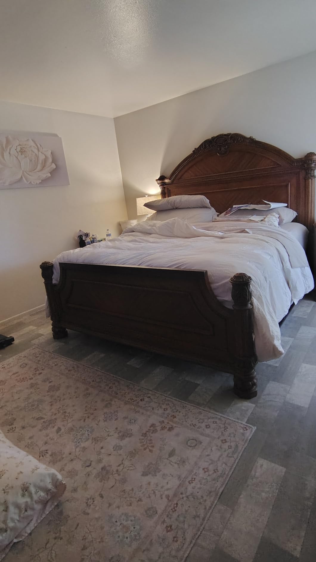 Goose Feather Down Comforter King Size, All Season Duvet Insert | 100% Organic Cotton Shell, Medium Warmth Hotel Luxury Bedding Comforter, 106 x 90 Inches, White customer photo 1