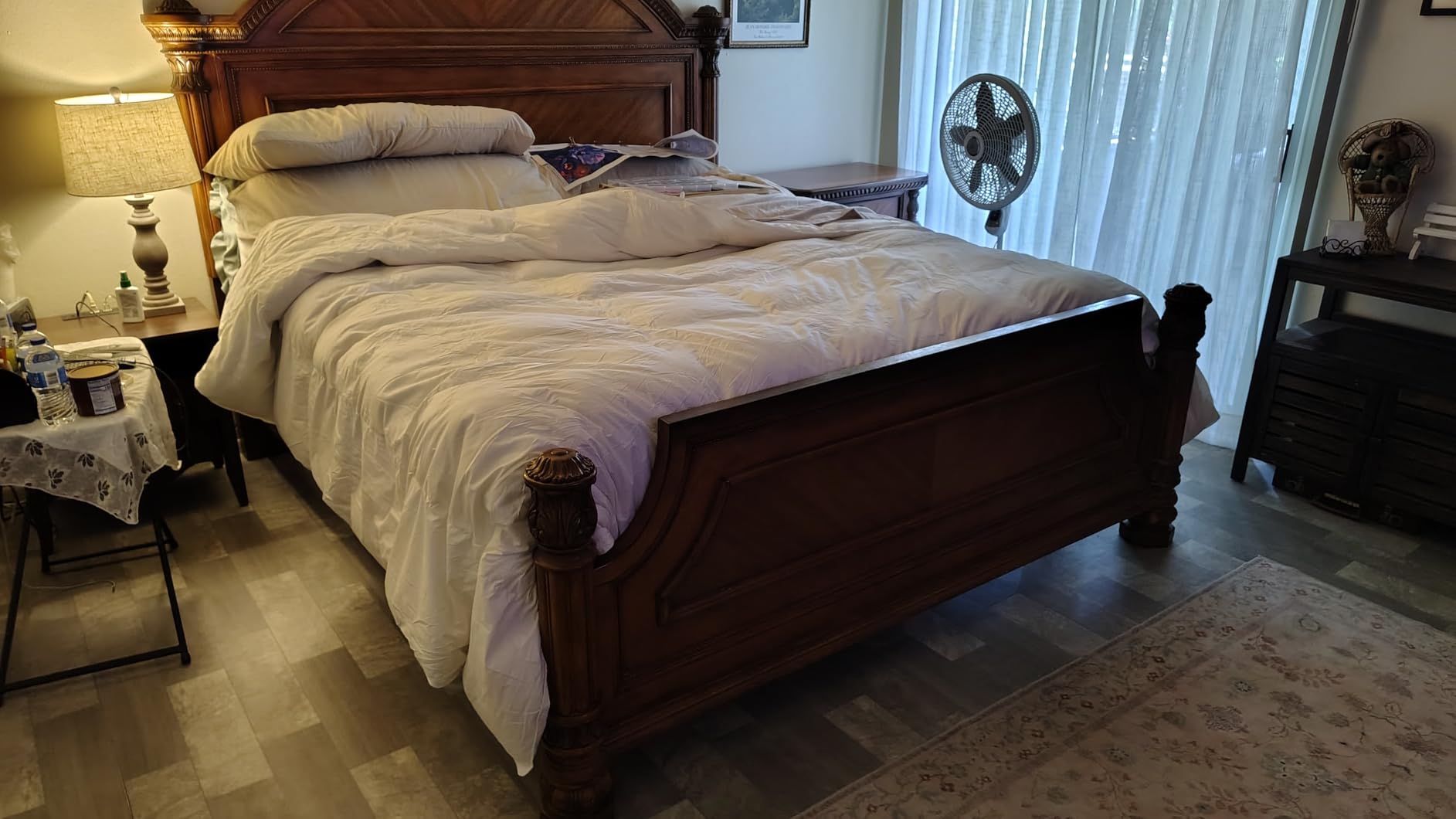Goose Feather Down Comforter King Size, All Season Duvet Insert | 100% Organic Cotton Shell, Medium Warmth Hotel Luxury Bedding Comforter, 106 x 90 Inches, White customer photo 2