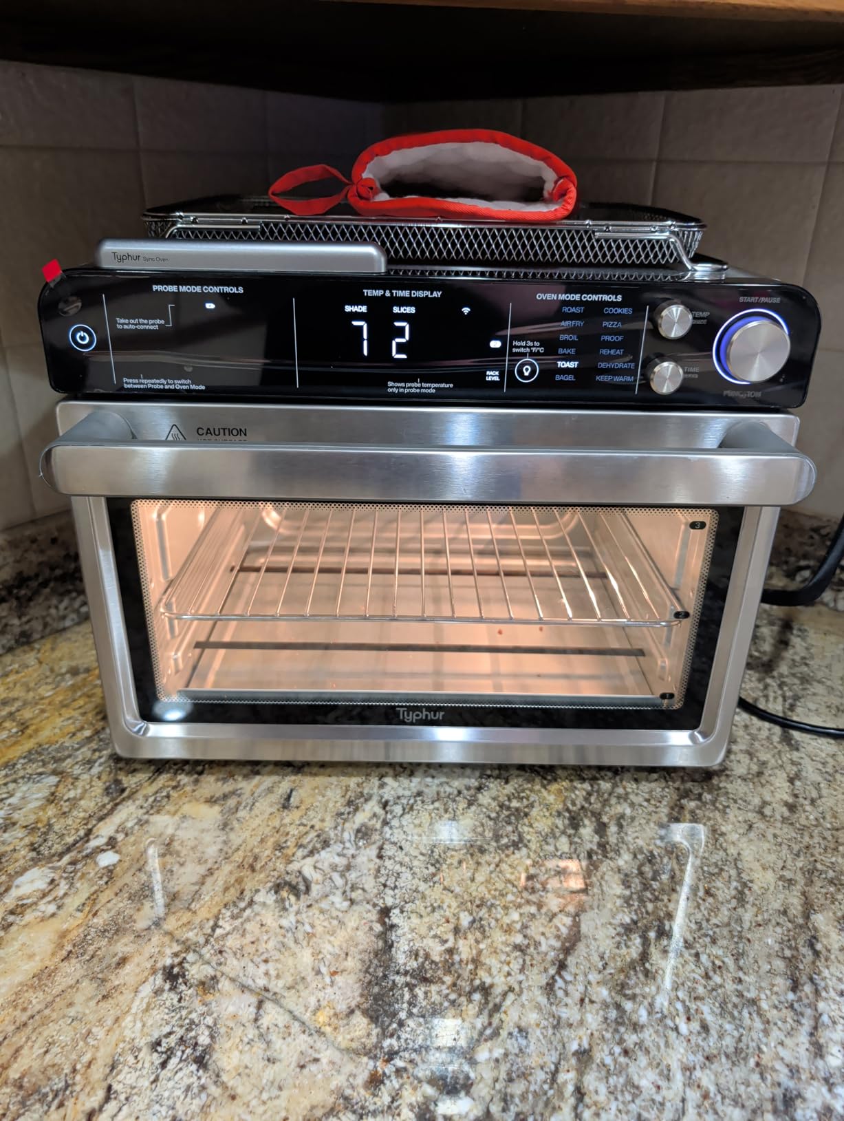Typhur Sync Oven with Smart AI Wireless Meat Thermometer Probe, 12-in-1 Countertop Air Fryer Toaster Oven Combo, 360 Degree Turbo Convection, 27QT, Stainless Steel customer photo 1