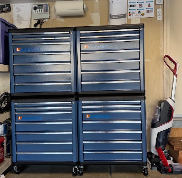 LARBANKE 7-Drawer Rolling Tool Chest with Wheels, Locks, Blue Tool Cabinet customer photo 2