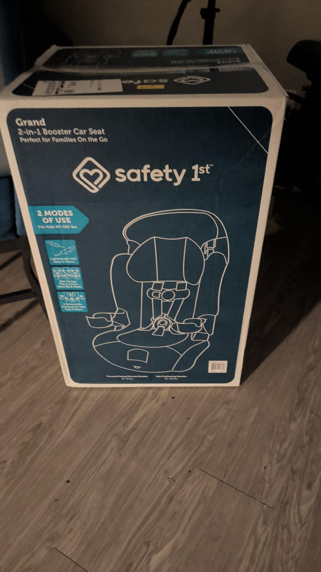 Safety 1st Grand 2-in-1 Booster Car Seat, Converts from High Back to Belt-Positioning Booster, High Back Seat for Kids 40-65, and Belt-Positioning 40-100 Pounds, Capri Teal customer photo 1