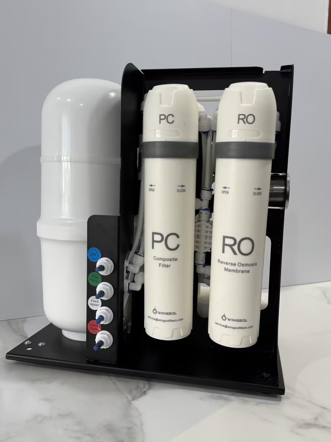 WINGSOL Integrated Reverse Osmosis Water Filter, NSF/ANSI 42&53&58, 8-Stage Under Sink RO Filtration System for 0 TDS Pure Water, Easy Installation Compact Size, No Electricity Needed customer photo 1