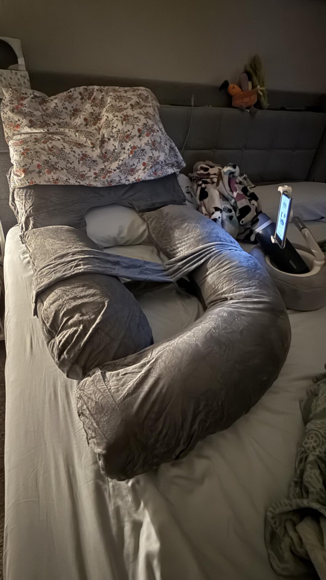 Cooling Pregnancy Pillows for Sleeping, 57'' Full Body Pillow, Linen | Sasttie Maternity Pillow, OEKO-TEX, Down Alternative, Removable Cover, Pregnant Women Must Haves, Maternity Essential customer photo 2