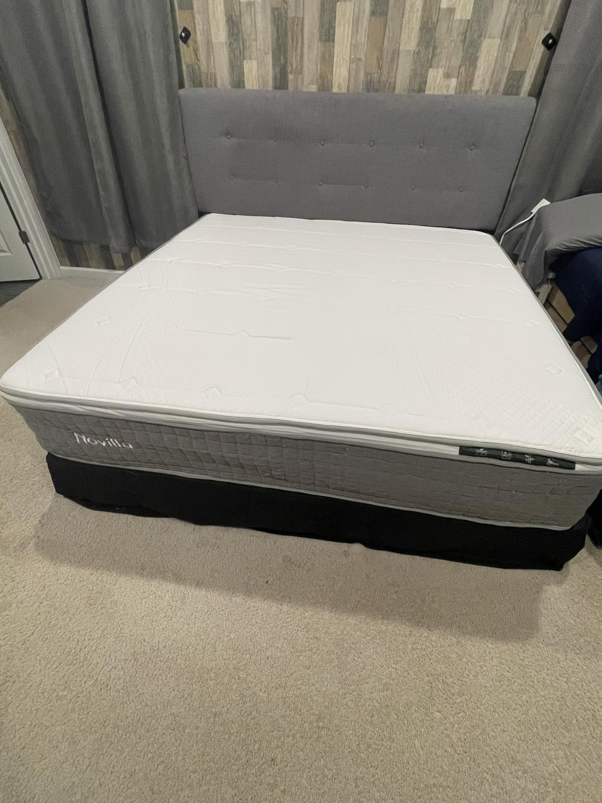 Novilla 14 Inch Queen Size Mattress, Hybrid Queen Gel Memory Foam Mattress | with Cool-to-Touch Nylon Blend & Pocketed Coils for Adaptive Body Support & Motion Isolation CertiPUR-US Certified customer photo 2