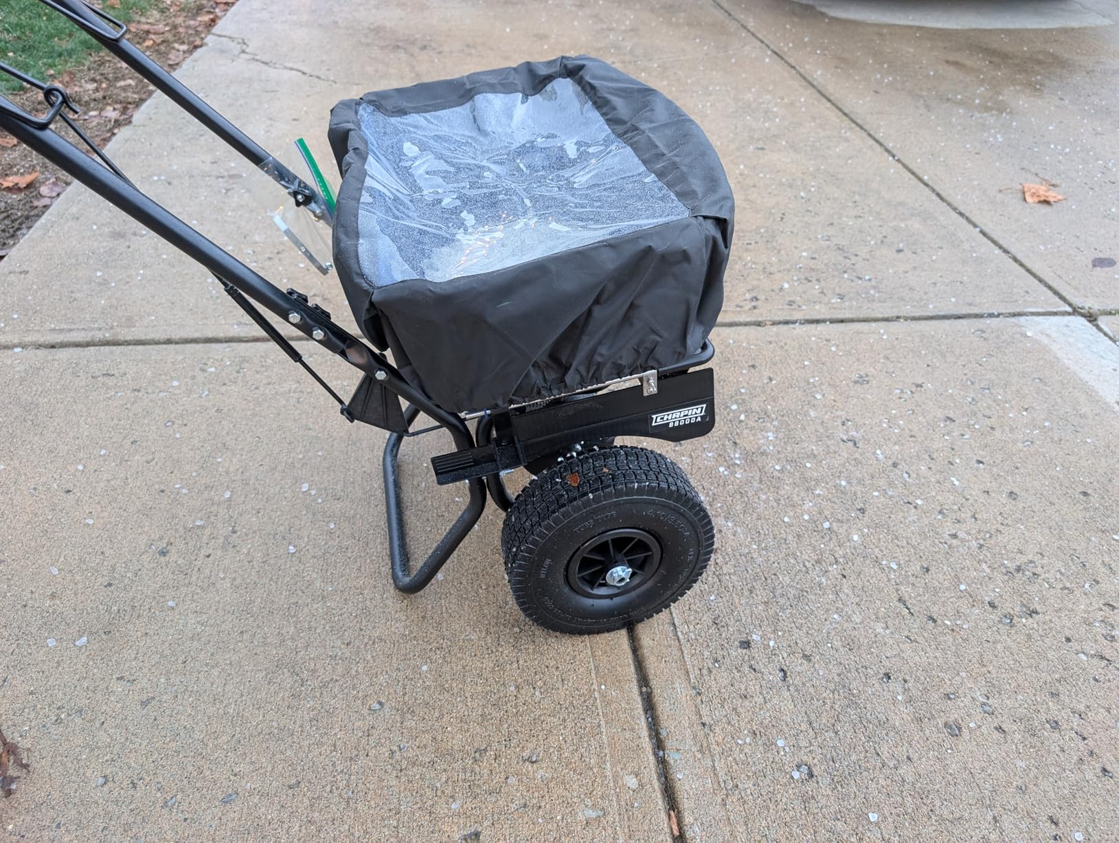 Chapin 88000A Spreader, Salt, Ice Melt, 80Lbs, SaltPro, Walk Behind, Residential, Broadcast, Spiked Auger, Adjustable Baffles, 10