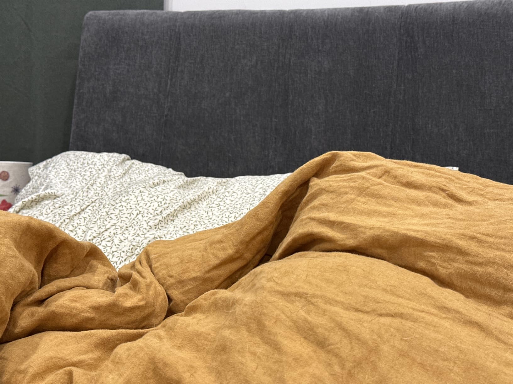 Queen Size Headboard Only-No Assembly Required, Beige | Easy to use no assembly required, Linen fabric and extra-thick foam for added comfort, Modern style headboard queen size customer photo 2