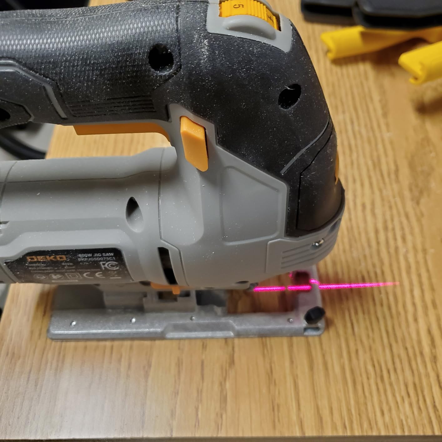 6.7-Amp Jig Saw Corded: Electric Jigsaw Tool Power Jig Saws for Wood Cutter with 6 Variable Speed Up to 3000 SPM, 4 Orbital Settings, LED Light & +/-45 Bevel Cutting, Tool-Free Blade Change customer photo 2