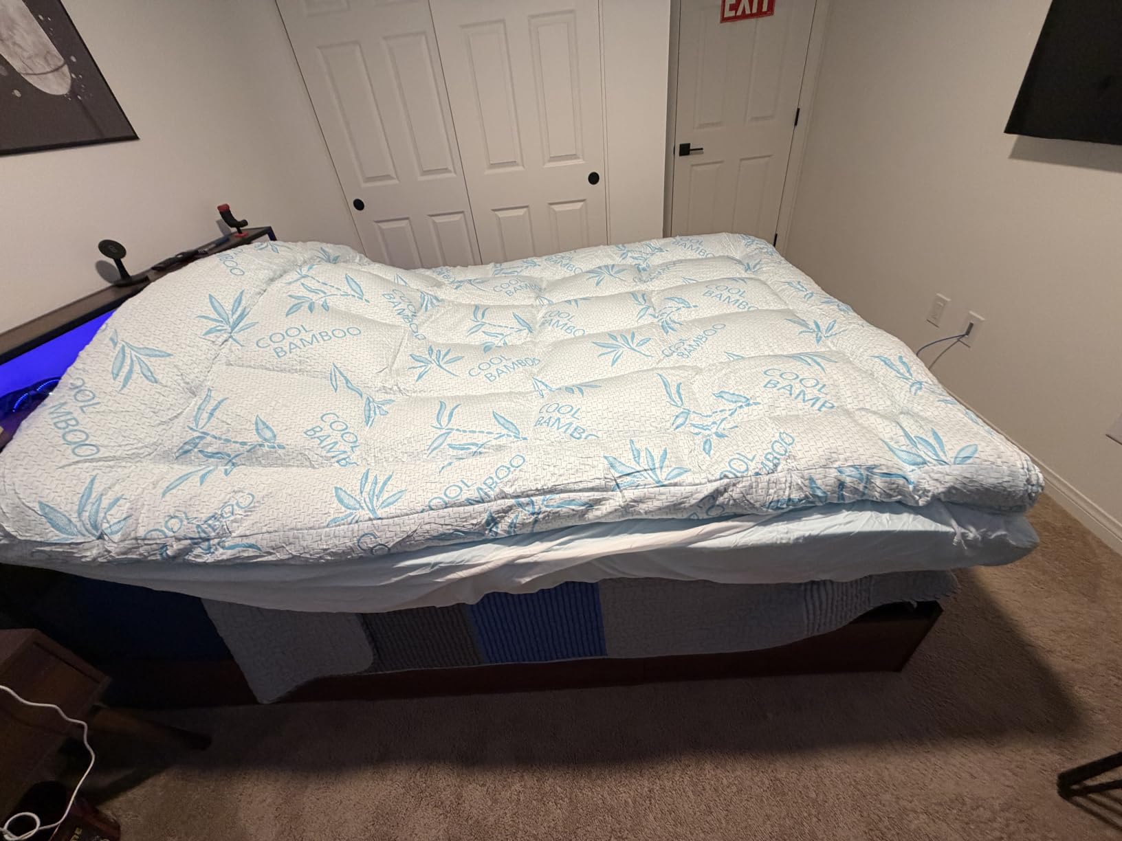 WhatsBedding 5 Inch Queen Mattress Topper Breathable Bamboo Viscose Air Layer customer photo 1