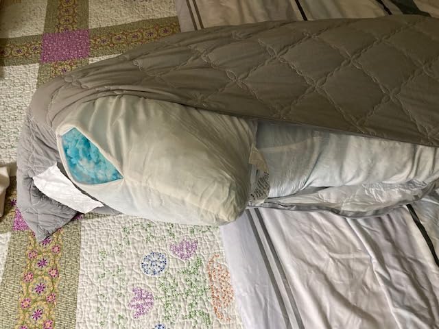 BEDELITE Cooling Body Pillow, Memory Foam Filled, Light Grey, 20x54 Inches | Soft & Cool-Touch Quilted Nylon-Spandex Cover, Adjustable Fill, Perfect for Side Sleepers, Hot Sleepers, Pregnancy, Back Pain customer photo 2