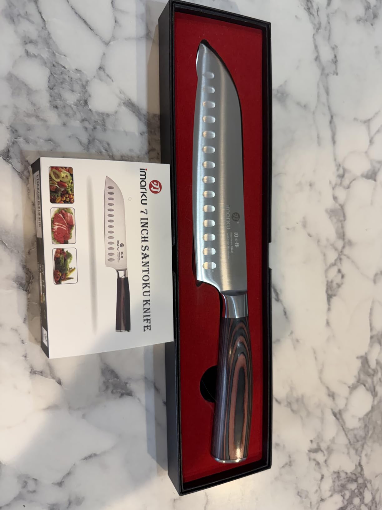 imarku 16-Pieces Knife Set, High-Carbon Stainless Steel Kitchen Knife Set | Knife Set with Block|15°Precision Edge|56±2 HRC Hardness|Built-in Sharpener|Ergonomic Handles|Dishwasher Safe|Gifts for Men customer photo 1