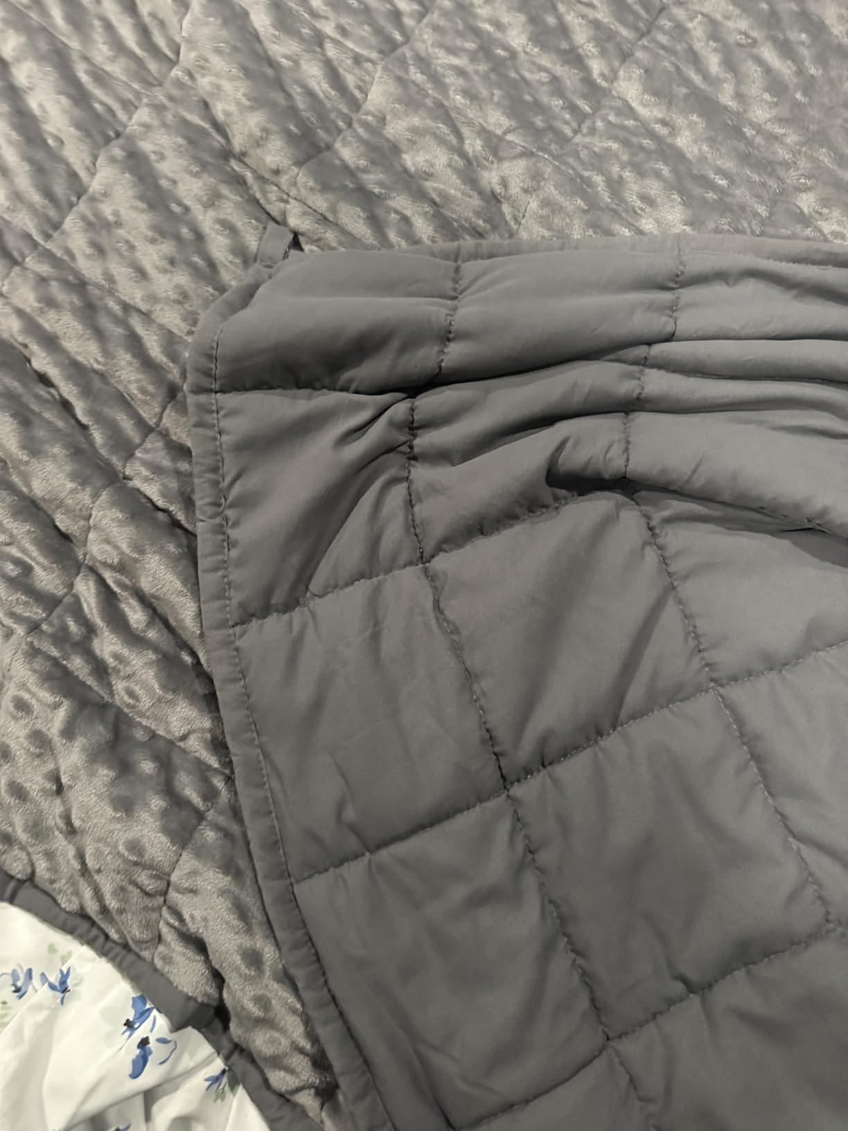 Cottonblue Weighted Blanket Queen Size 20lbs for Adults, Cooling Weighted Blankets Minky Dots for Sleeping and Calm, Machine Washable Heavy Blankets All-Season, 60 x 80in 20lbs, Cream White customer photo 2