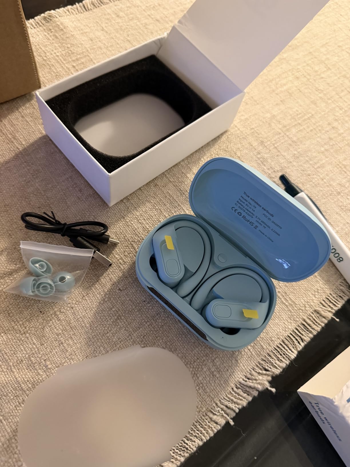 occiam Active Noise Cancelling Wireless Earbuds, 90H Playback, Over-Ear Hooks, IPX7 Waterproof for Sports and Running customer photo 2