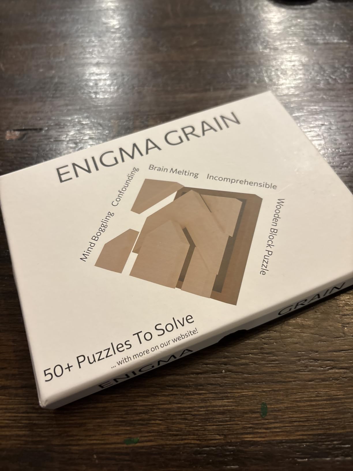 Enigma Grain Wooden Tangram Brain Puzzles for Adults | Challenging Wooden Brain Teasers Puzzle | 50+ Puzzles Inside! | Great to Do with Others! customer photo 1