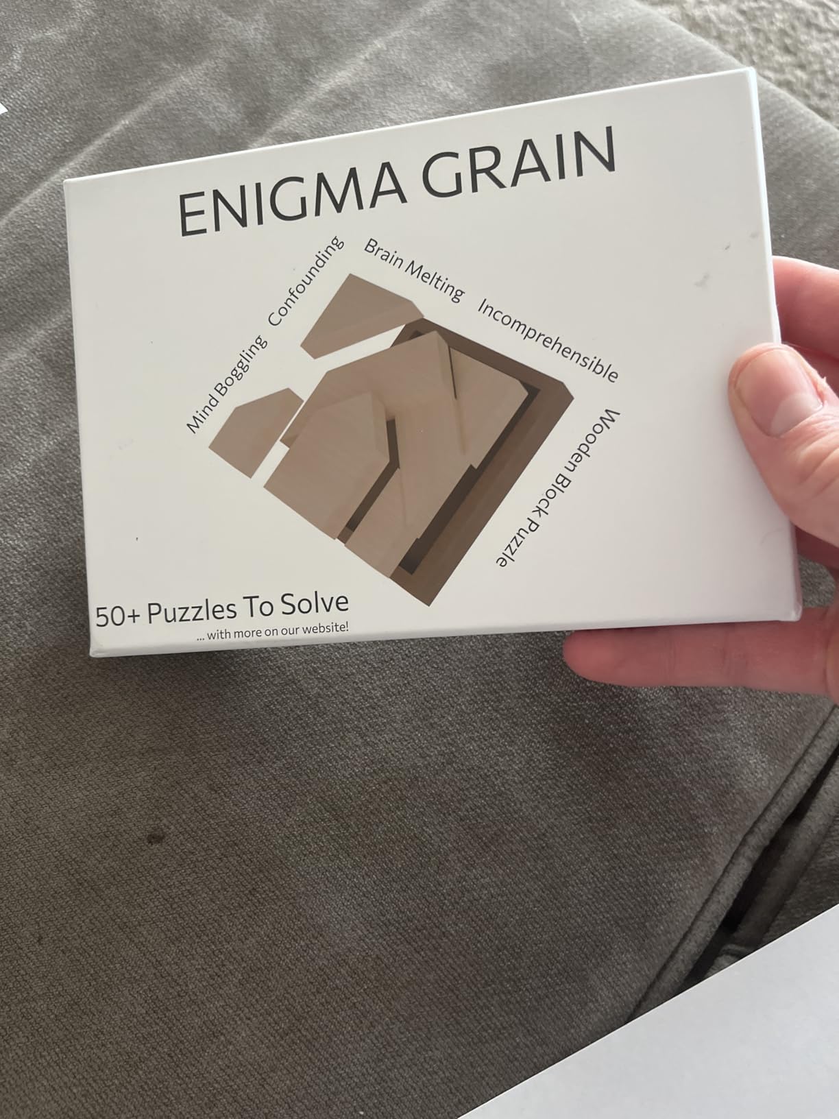Enigma Grain Wooden Tangram Brain Puzzles for Adults | Challenging Wooden Brain Teasers Puzzle | 50+ Puzzles Inside! | Great to Do with Others! customer photo 2