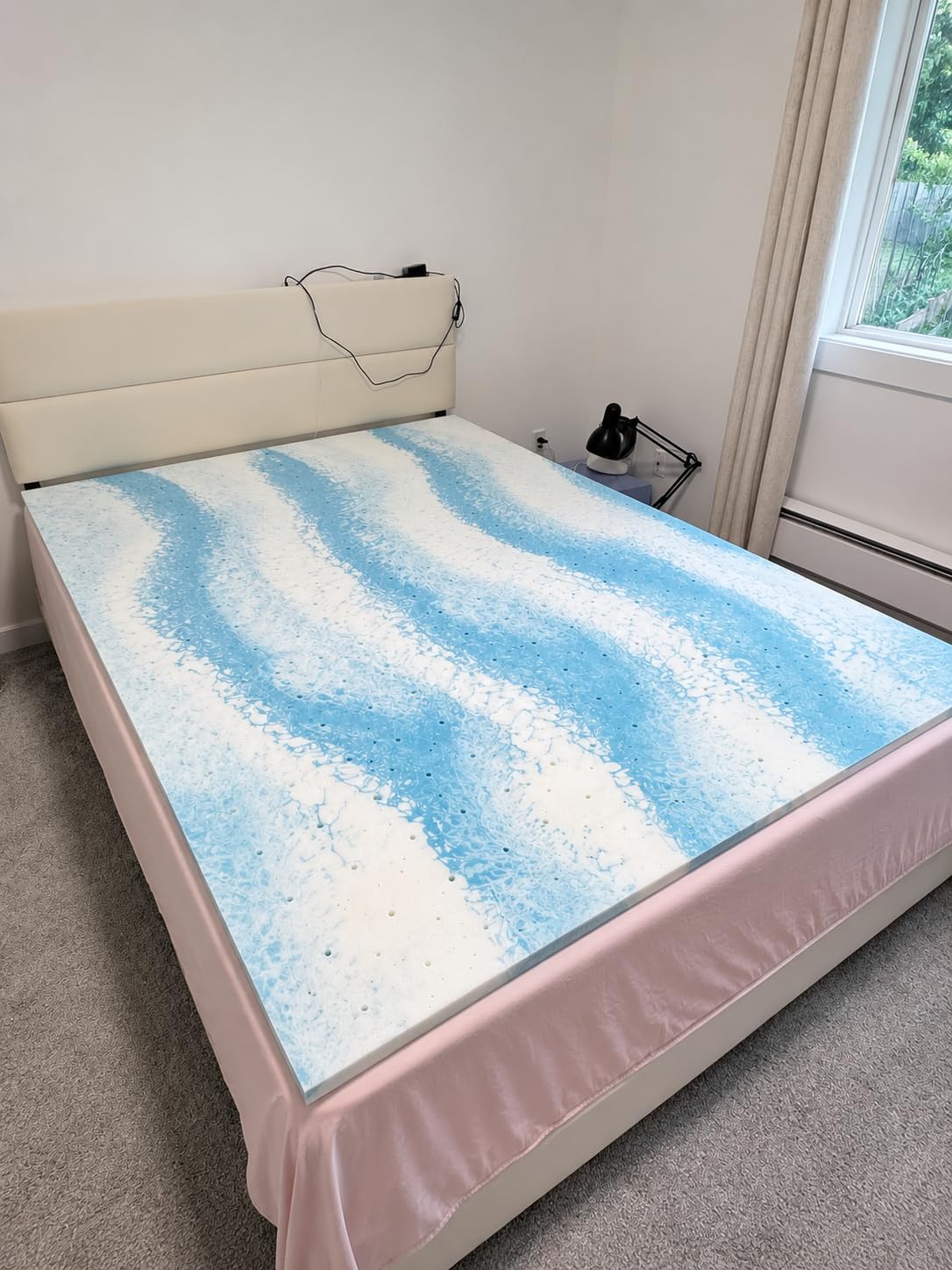 Novilla Mattress Topper Full Size - 3 Inch Cooling Memory Foam Mattress Topper, Slow-Rebound Pressure Relief, Soft Comfort customer photo 1