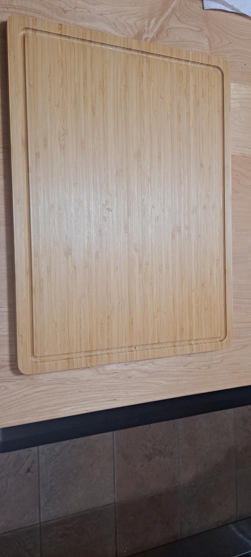 24x16 Inch Extra Large Bamboo Cutting Board, Wooden Kitchen Cutting Board with Juice Groove & Handles, Reversible Butcher Block for Meat, Veggies, Charcuterie customer photo 2