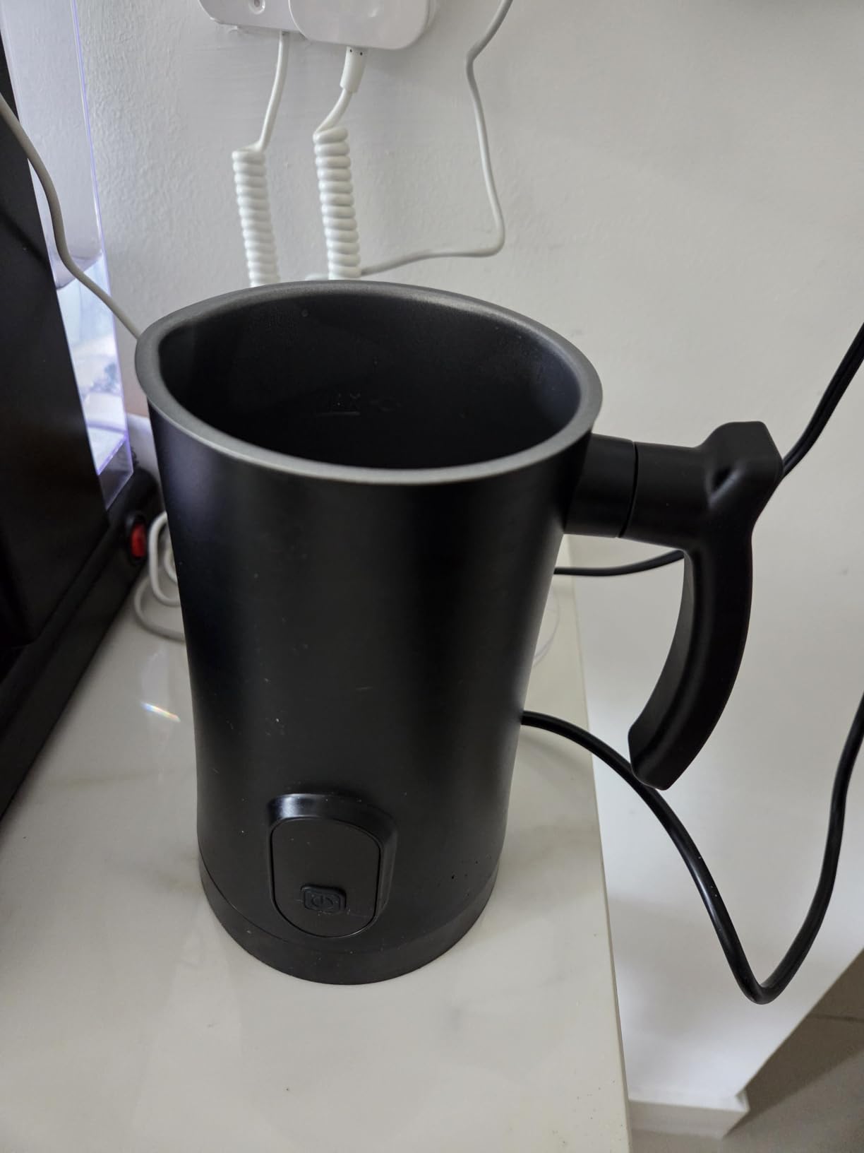 Milk Frother, 4-in-1 Electric Milk Steamer, 350ml/11.8oz Automatic Frother for Coffee, Warm and Cold Foam Maker for Latte, Cappuccino and Hot Chocolate (Black) customer photo 1