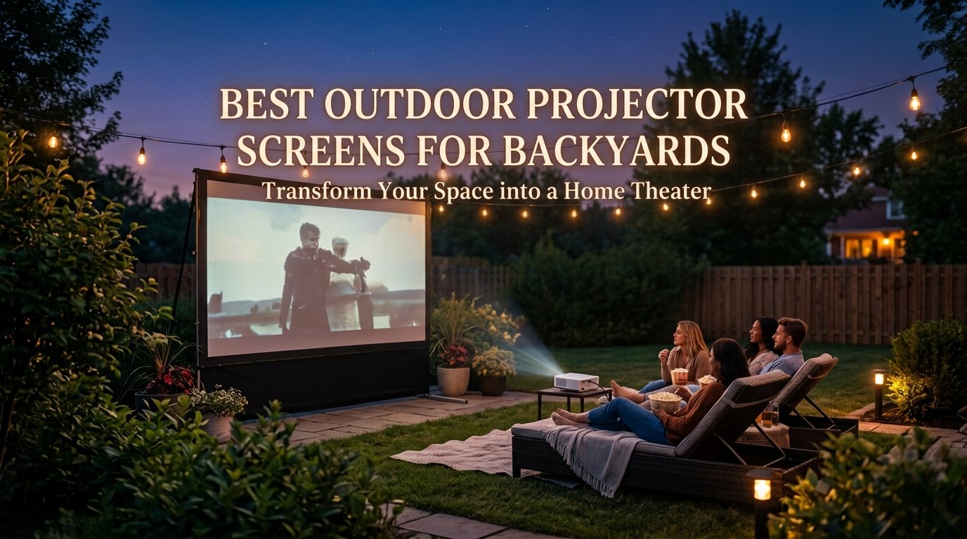 best outdoor projector screens for backyards