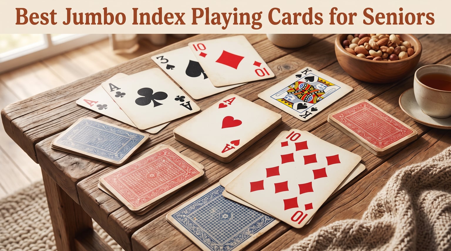 best jumbo index playing cards for seniors