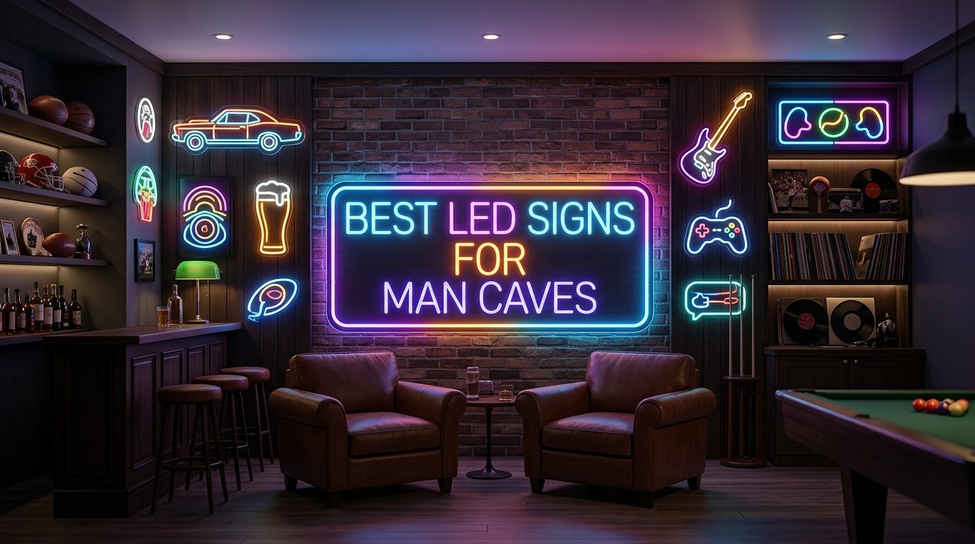 best LED signs for man caves